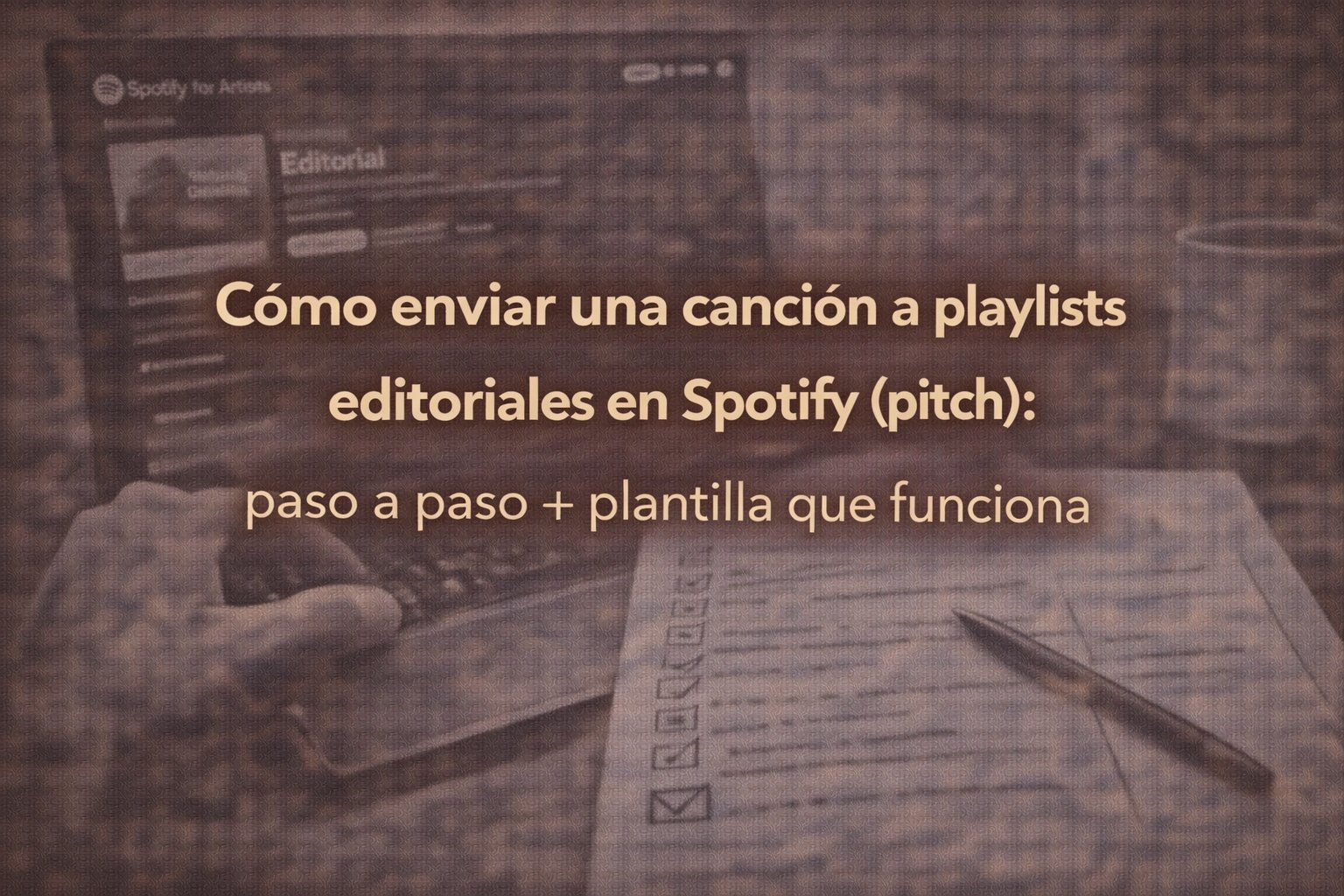 Cómo enviar una canción a playlists editoriales en Spotify (pitch): paso a paso + plantilla que funciona