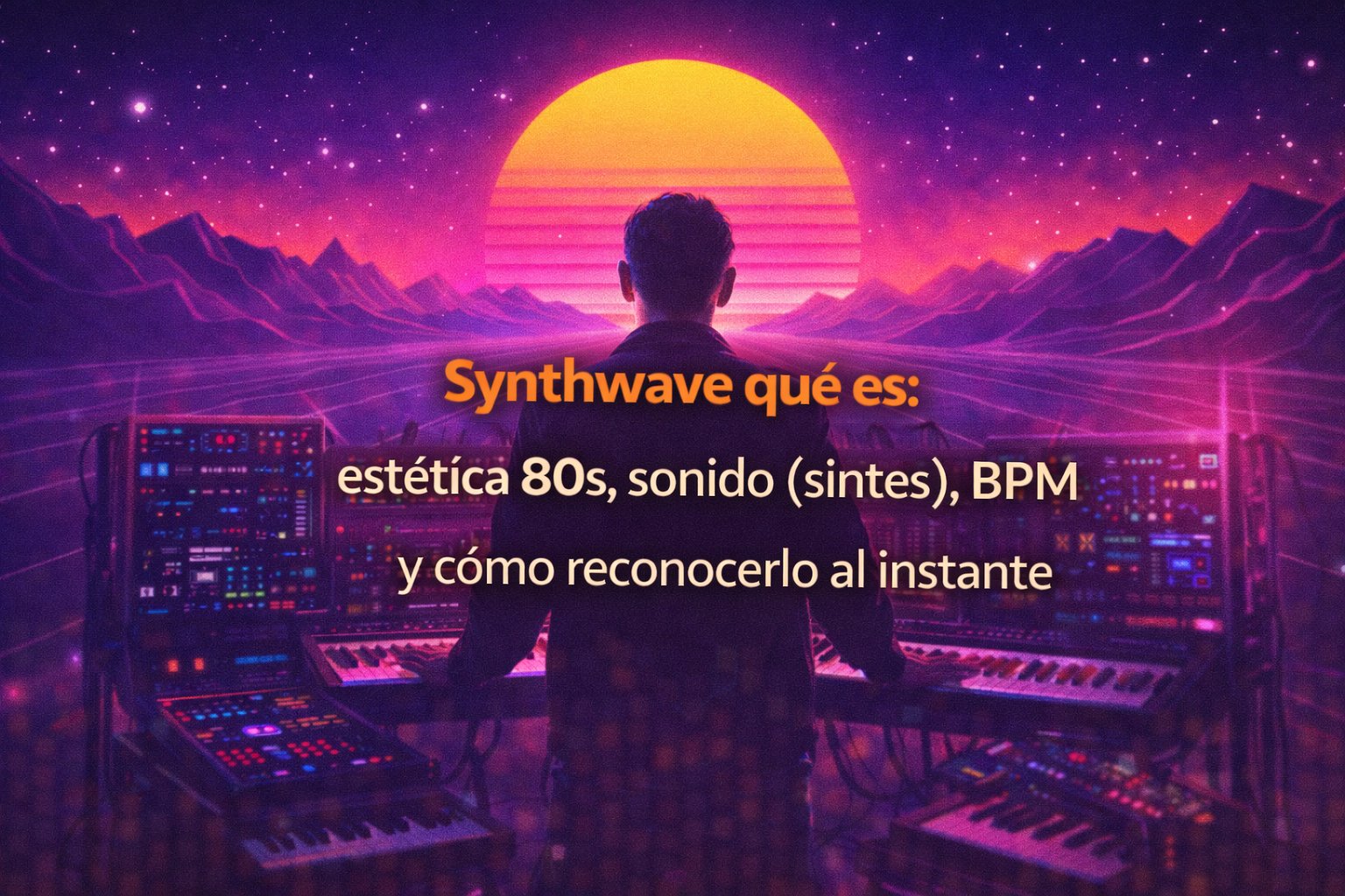 Synthwave qué es: estética 80s, sonido (sintes), BPM y cómo reconocerlo al instante