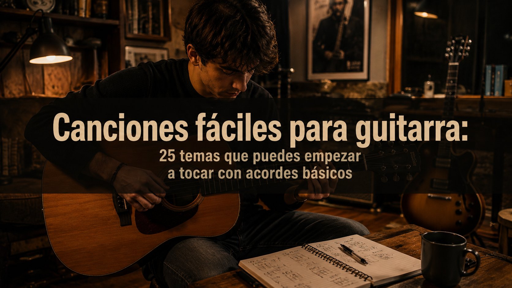 Canciones fáciles para guitarra: 25 canciones con acordes básicos para principiantes